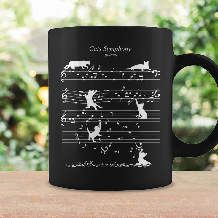 Cats Symphony Distressed Music Notes Kitty Piano Musician Coffee Mug Gifts ideas