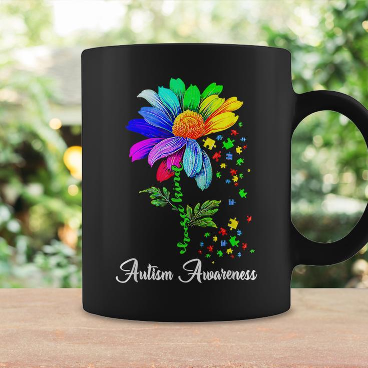 Choose Kind Autism Awareness Month Women Sunflower Mom Coffee Mug Gifts ideas