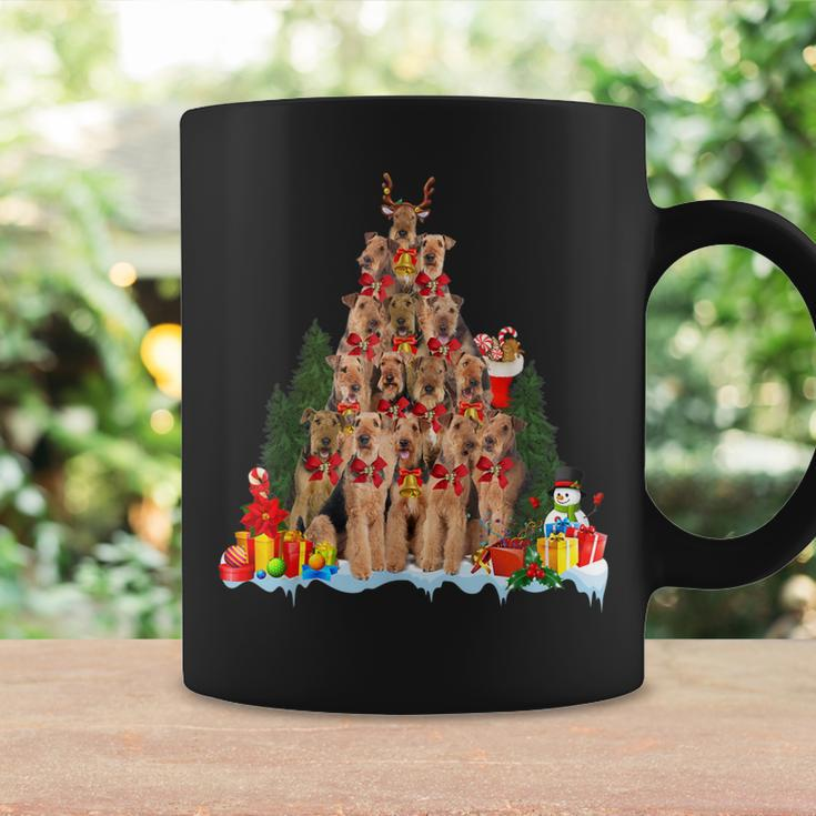 Christmas Pajama Airedale Terrier Xmas Tree Gift Dog Dad Mom Coffee Mug Gifts ideas