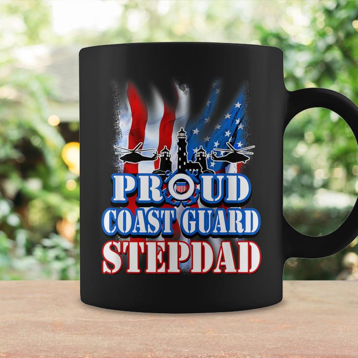 Coast Guard Stepdad Usa Flag Military Fathers Day Coffee Mug Gifts ideas