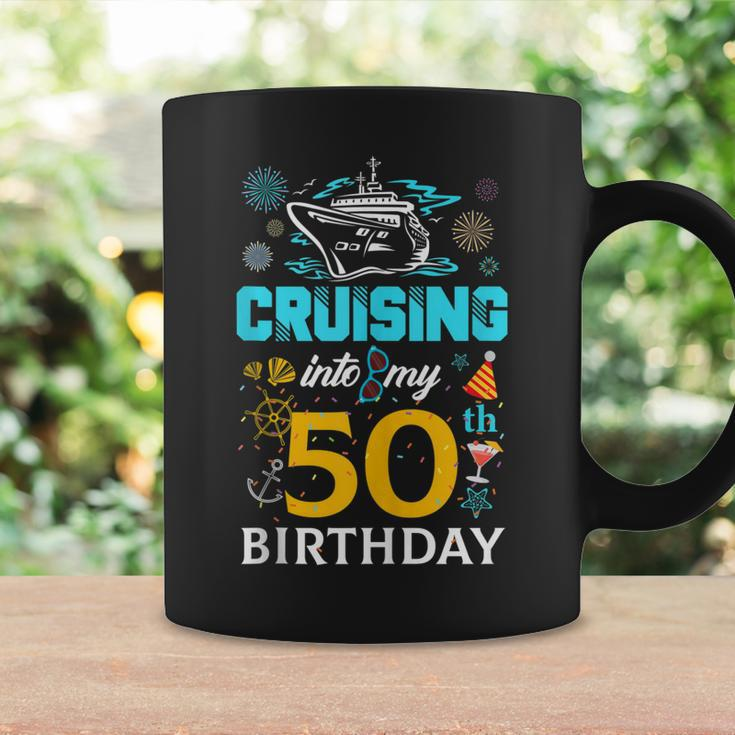Cruising Into My 50 Year Old Birthday Squad 50Th Cruise Bday Coffee Mug Gifts ideas