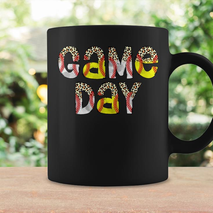Cute Game Day Leopard Baseball Softball Mom Life Mom Of Both Coffee Mug Gifts ideas