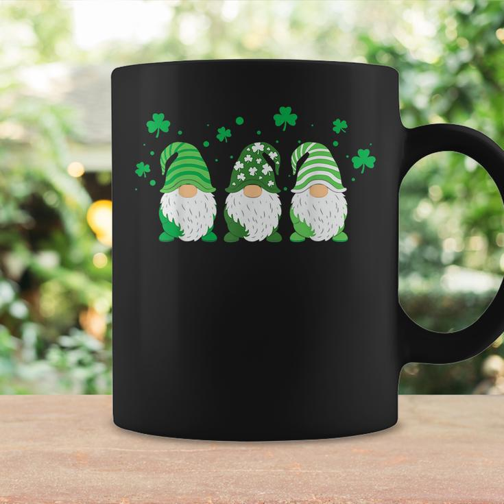 Cute Gnomes Holding Shamrock Leopard Plaid St Patricks Day Coffee Mug Gifts ideas