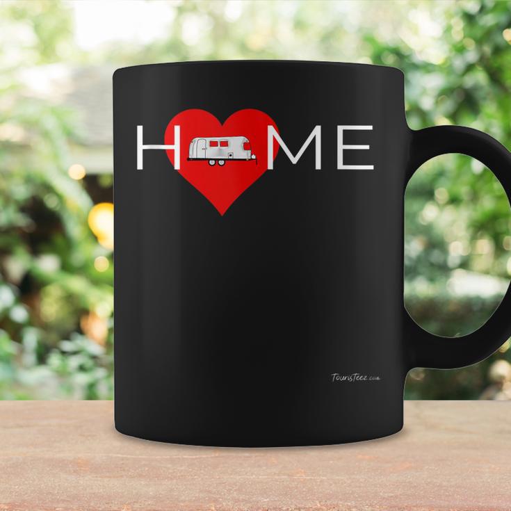 Cute Home Heart Argosy Camper Vintage Retro Airstream Coffee Mug | Seseable