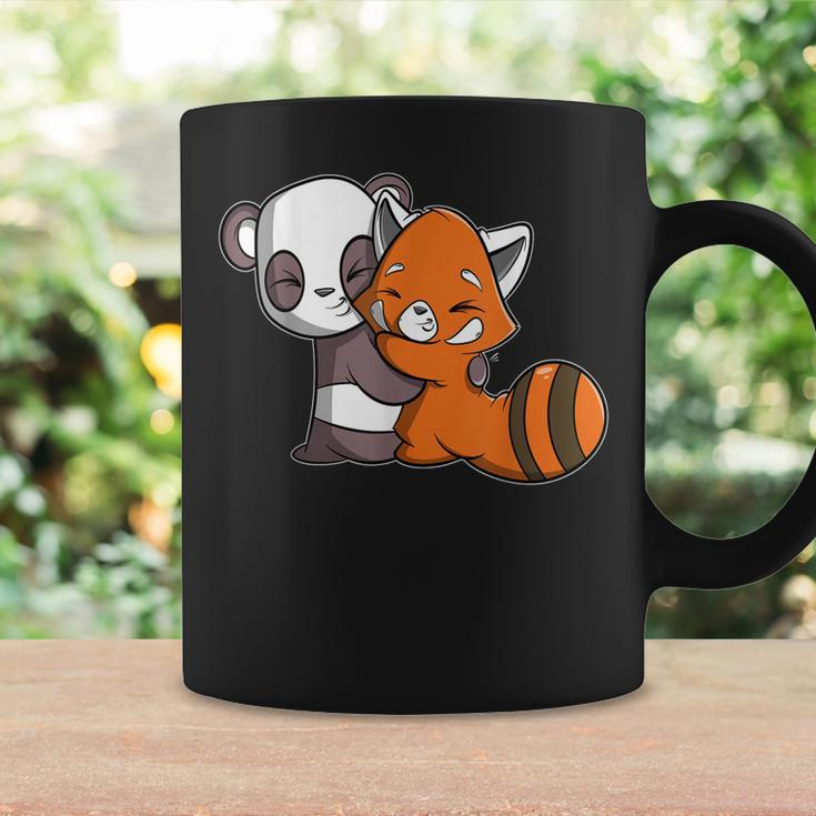 Cute Kawaii Panda Hugging Red Panda Coffee Mug Gifts ideas