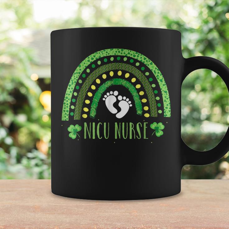 Cute Leopard Rainbow Nicu Nurse St Patricks Day Coffee Mug Gifts ideas