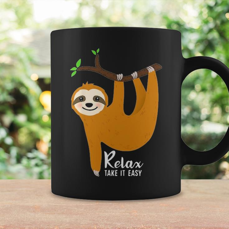 Cute Sloth With Funny Quote Relax Take It Easy Coffee Mug Gifts ideas