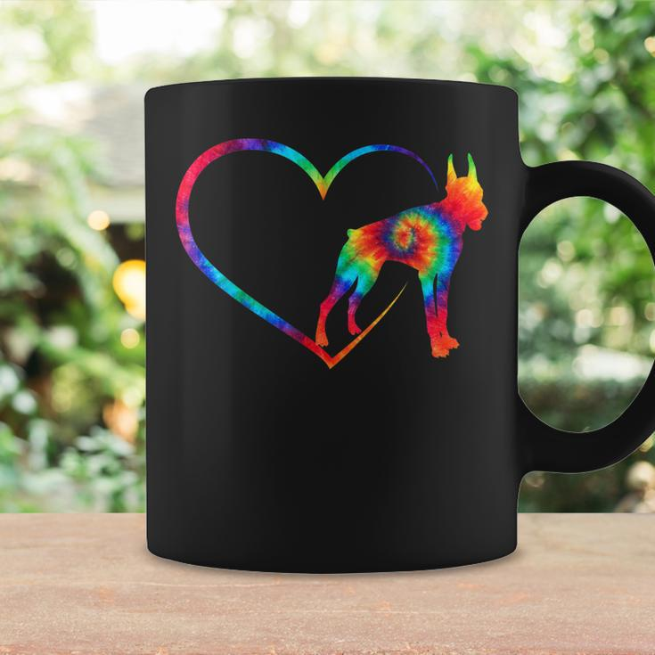 Cute Tiedye Heart Love Doberman Dog Mom Clothes Hippy Dobie Coffee Mug Gifts ideas
