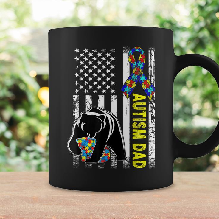 Dad Autism Awareness American Flag Autism Dad Daddy Coffee Mug Gifts ideas