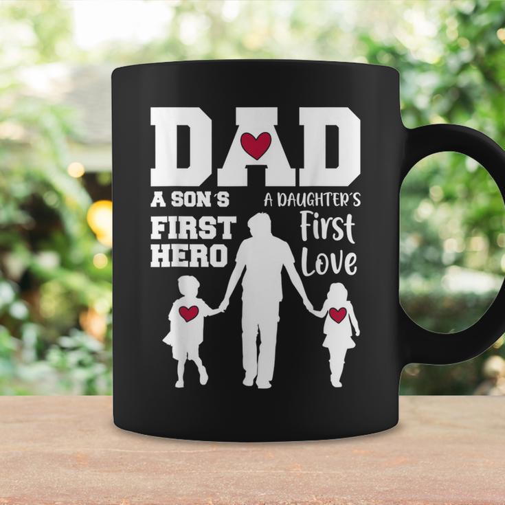 Dad Son First Hero Daughter First Love Fathers Day Coffee Mug Gifts ideas