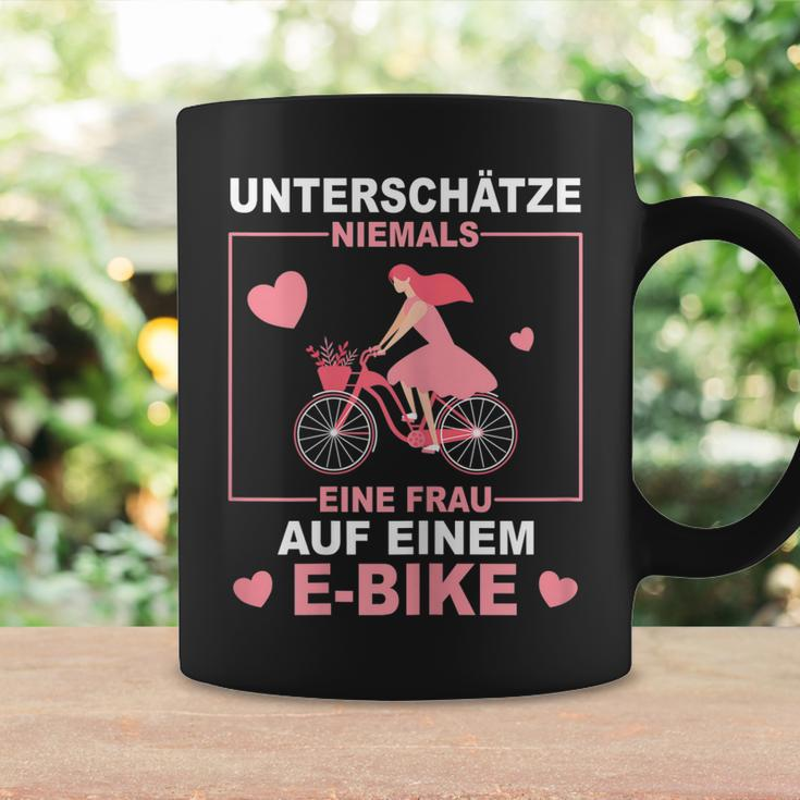 Damen E-Bike Fahrrad Fahren Fahrradfahrer Fahrradfahrerin Tassen Geschenkideen