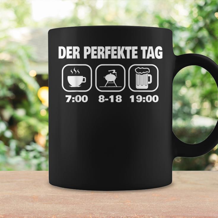 Der Perfekte Tag Kaffee Grillen Bier Bbq Grillmeister Grill Tassen Geschenkideen