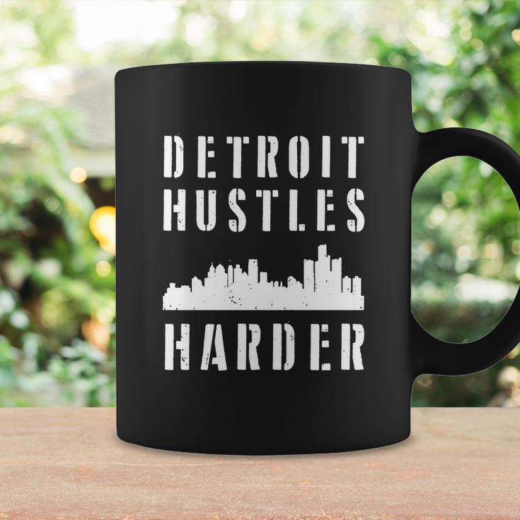 Detroit Hustles Harder City Silhouette Coffee Mug Gifts ideas