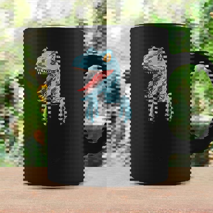 Dinosaur Pocket Velociraptor Peeking Out Pocket Dinosaur Coffee Mug Gifts ideas