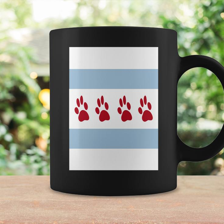 Dog Lovers Chicago Flag Paw Prints Custom Coffee Mug Gifts ideas