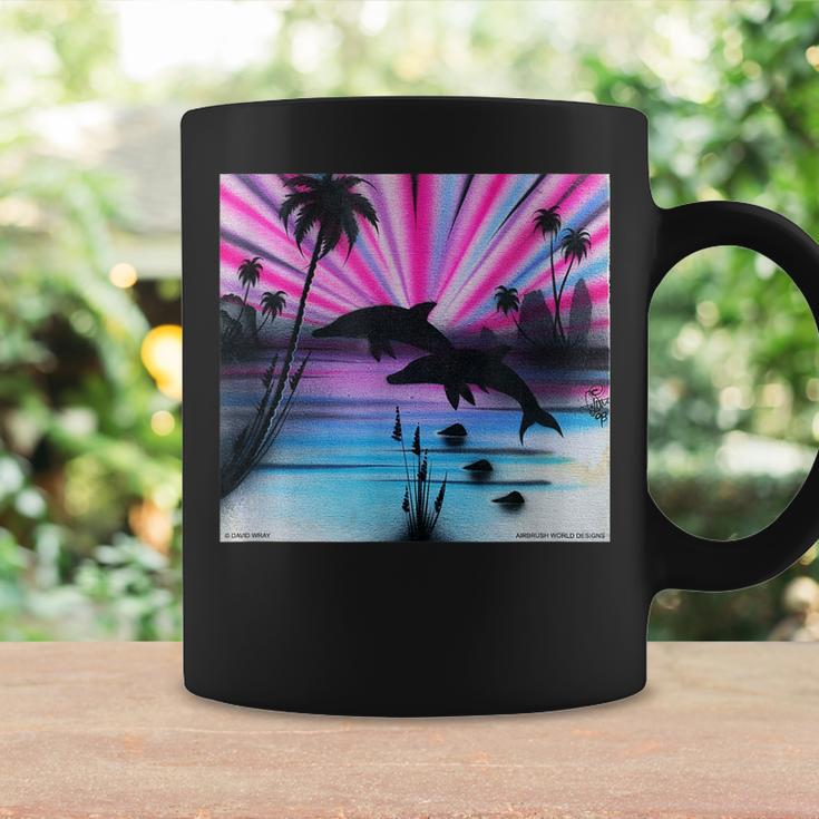 Dolphin Airbrush Painting Sea Creature Ocean Animal Gift Coffee Mug Gifts ideas