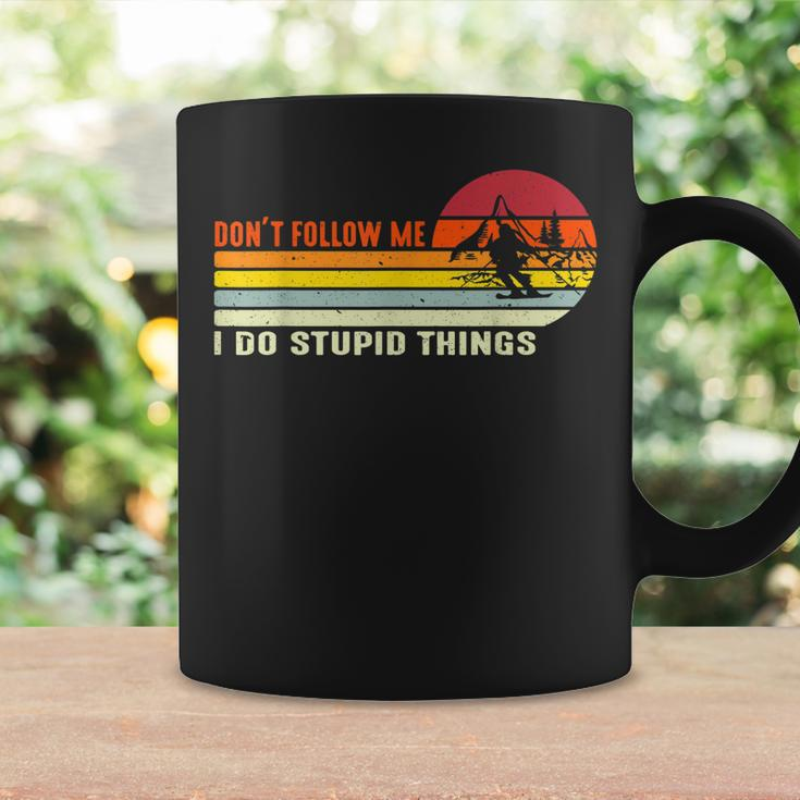 Dont Follow Me I Do Stupid Things Bikers Snowmobile Funny Coffee Mug Gifts ideas