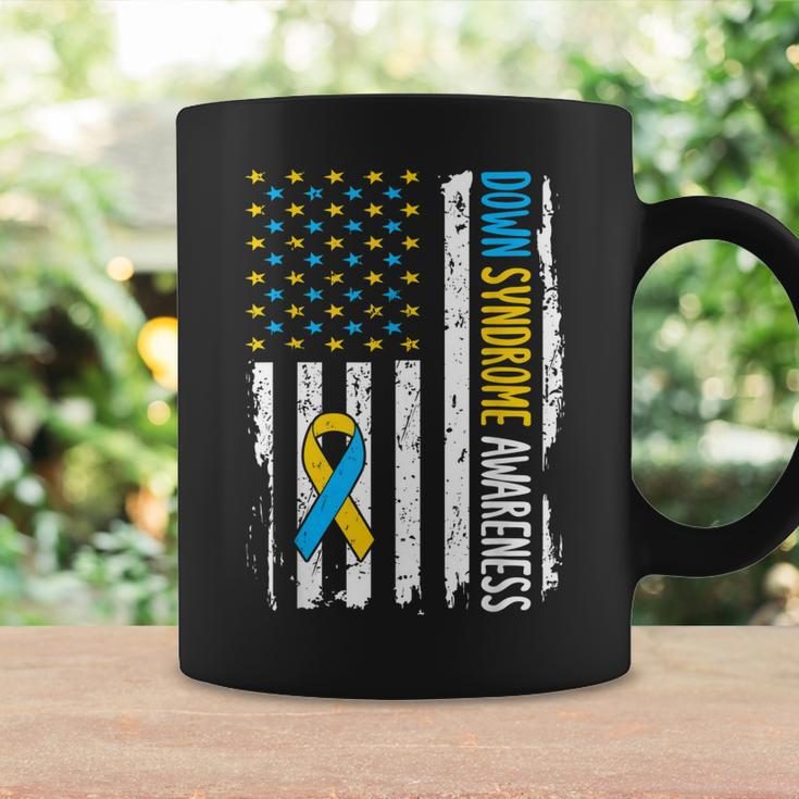 Down Syndrome Awareness American Flag T21 Down Syndrome Coffee Mug Gifts ideas