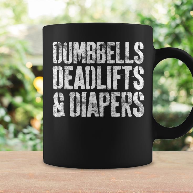 Dumbbells Deadlifts And Diapers Gym Dad Mom Gift Coffee Mug Gifts ideas