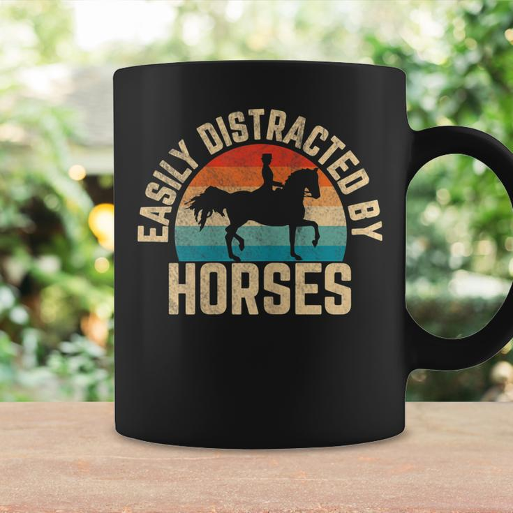 Easily Distracted By Horses Retro Funny Horse Gifts Gift For Womens Coffee Mug Gifts ideas