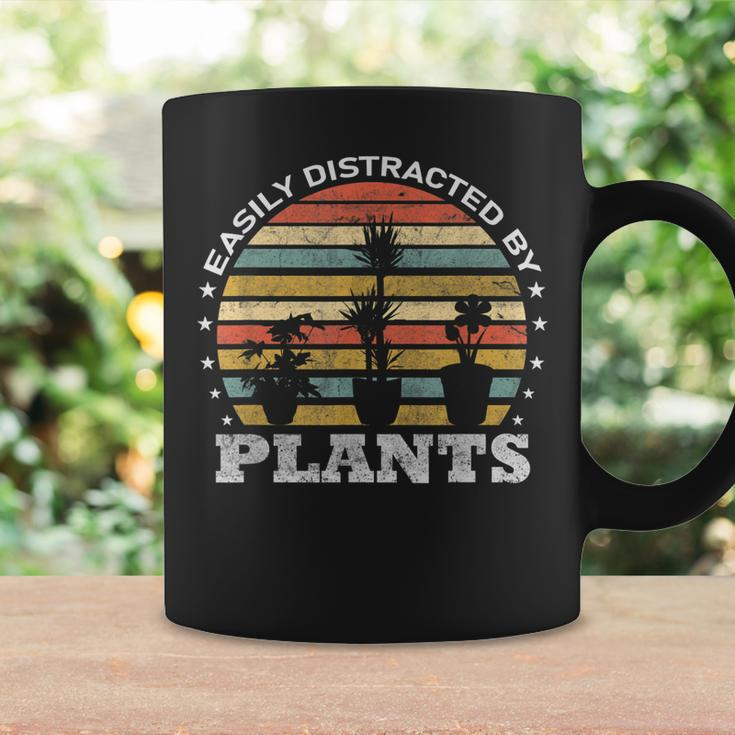 Easily Distracted By Plants Retro Vintage Plants Lover Coffee Mug Gifts ideas