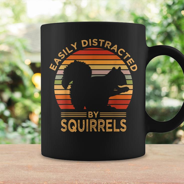 Easily Distracted By Squirrels Vintage Funny Squirrel Coffee Mug Gifts ideas