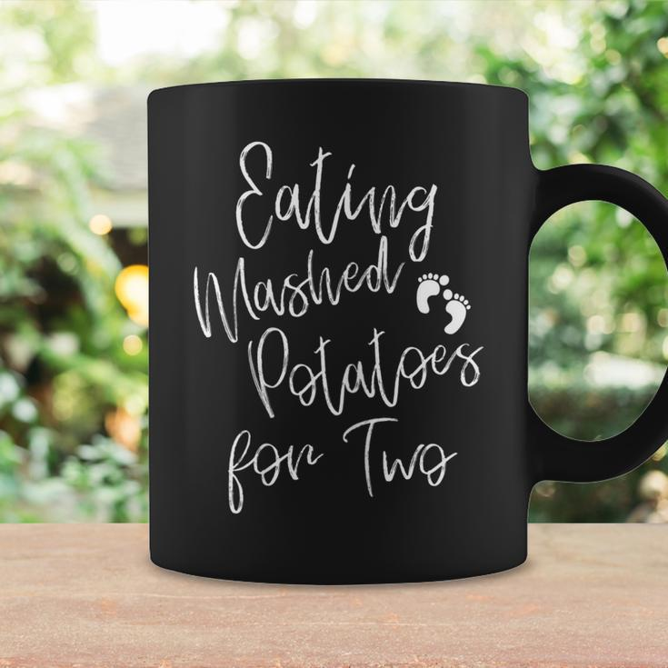 Eating Mashed Potatoes For Two Pregnancy Announcement Gift For Womens Coffee Mug Gifts ideas