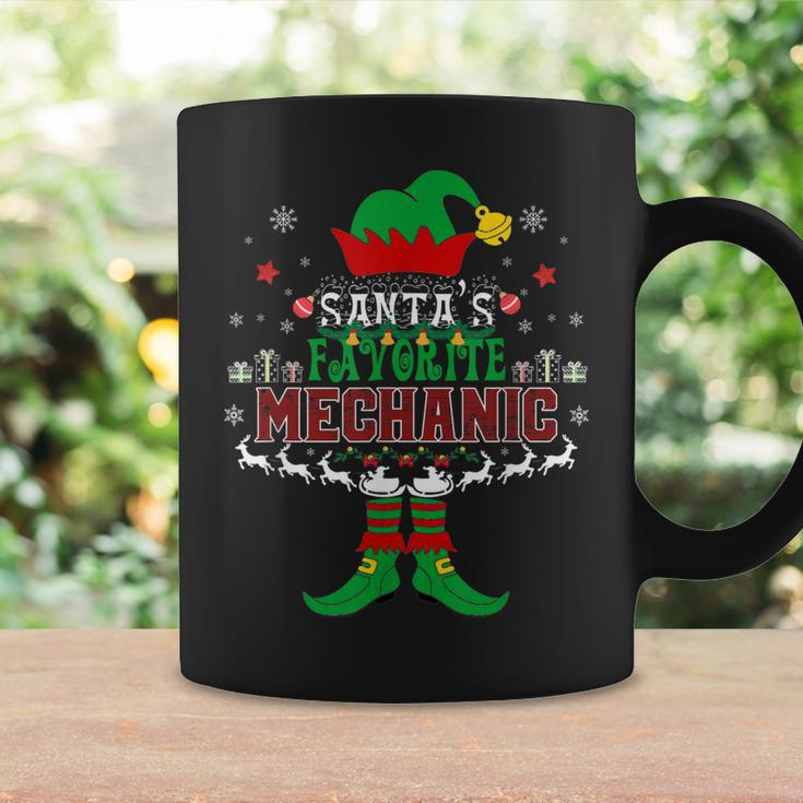 Elf Xmas Santas Favorite Mechanic Ugly Sweater Gift Coffee Mug Gifts ideas