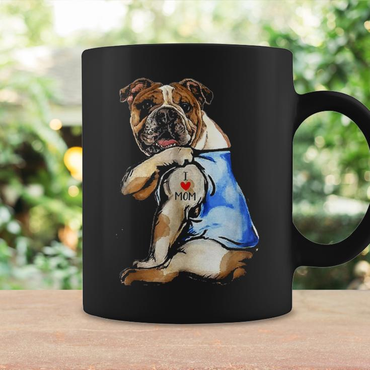 English Bulldog Dog Tattoo I Love Mom V2 Coffee Mug Gifts ideas