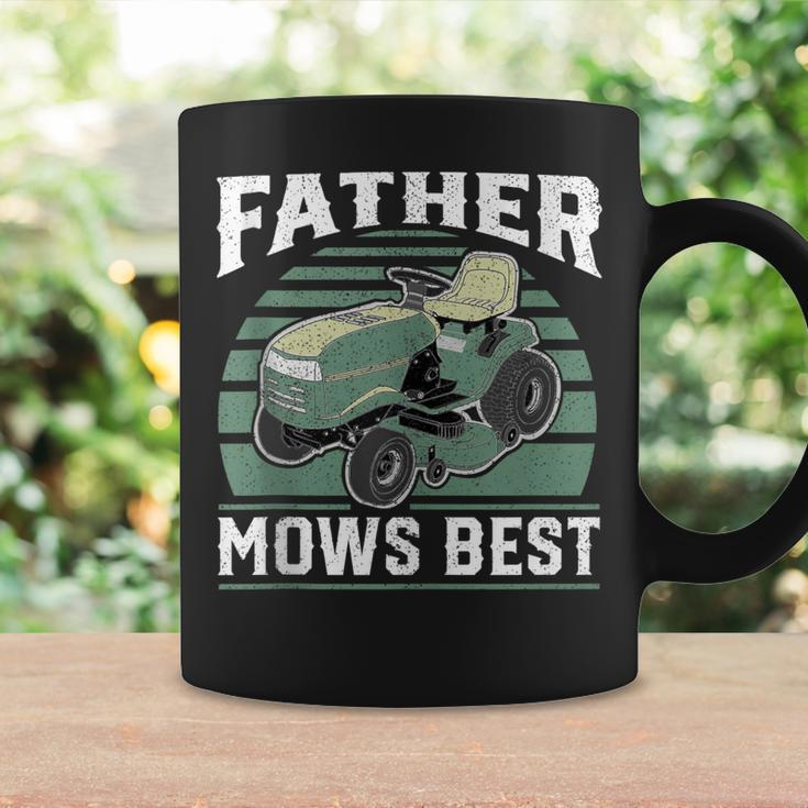 Father Mows Best Funny Riding Mower Retro Mowing Dad Gift Coffee Mug Gifts ideas