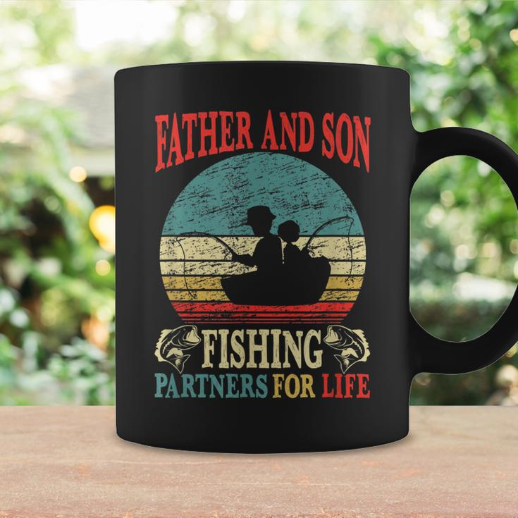Father Son Fishing Partners For Life Vintage Dad Matching Coffee Mug Gifts ideas