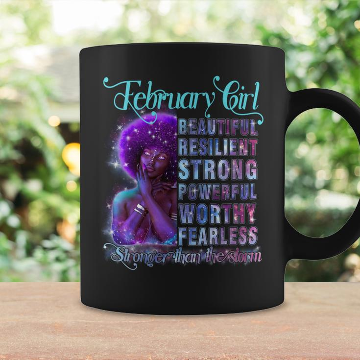 February Queen Beautiful Resilient Strong Powerful Worthy Fearless Stronger Than The Storm Coffee Mug Gifts ideas
