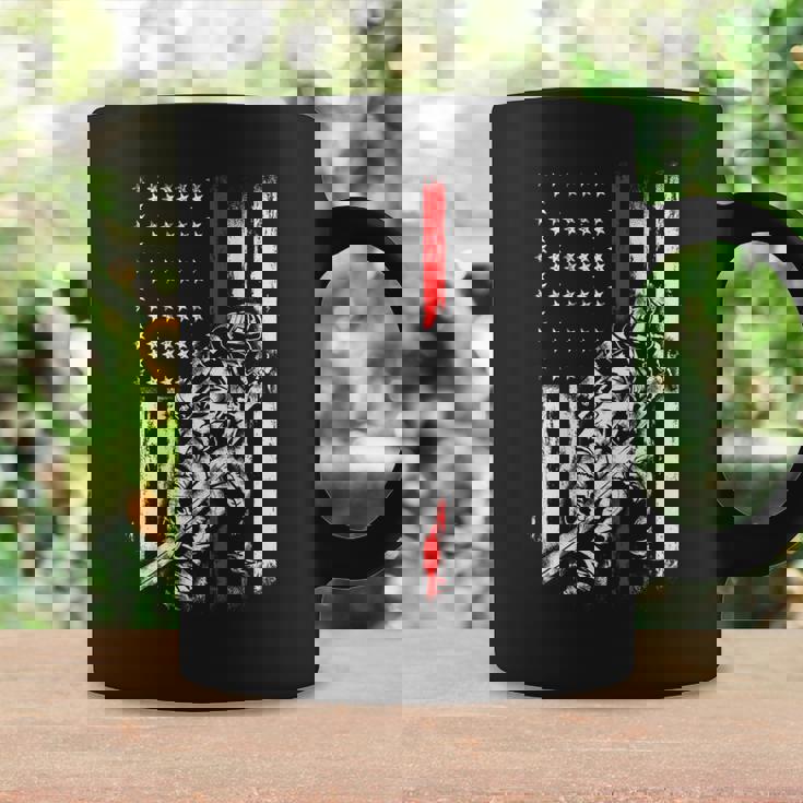 Firefighter Red Us Patriotic Funny Fireman American Flag Coffee Mug Gifts ideas