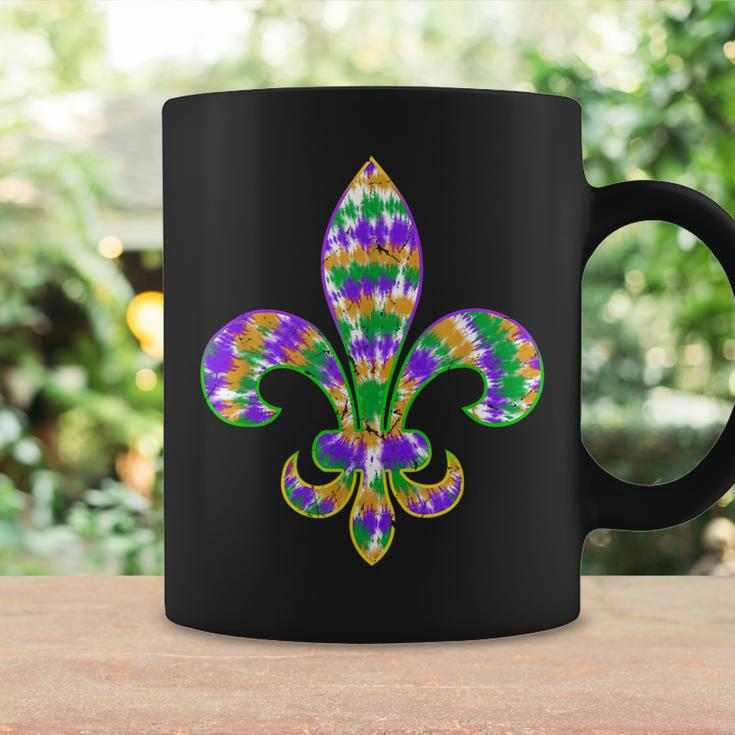 Fleur De Lis Mardi Gras Carnival Symbol New Orlean Tie Dye Coffee Mug Gifts ideas