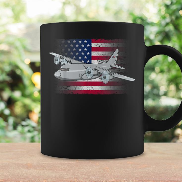 Flying C130 American Flag Military Airplane C130 Hercules Coffee Mug Gifts ideas