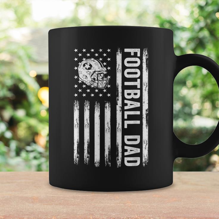Football Dad American Flag Proud Dad Of Ballers Fathers Day Coffee Mug Gifts ideas