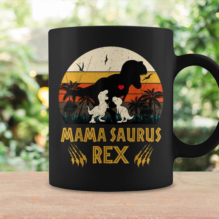 Funny Mamasaurus Rex I Cool Two Kids Mom And Dinasaur Kids Coffee Mug Gifts ideas