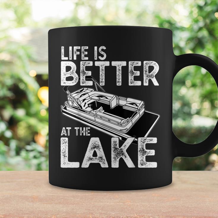 Funny Pontoon Captain Life Is Better At The Lake Boating Coffee Mug Gifts ideas