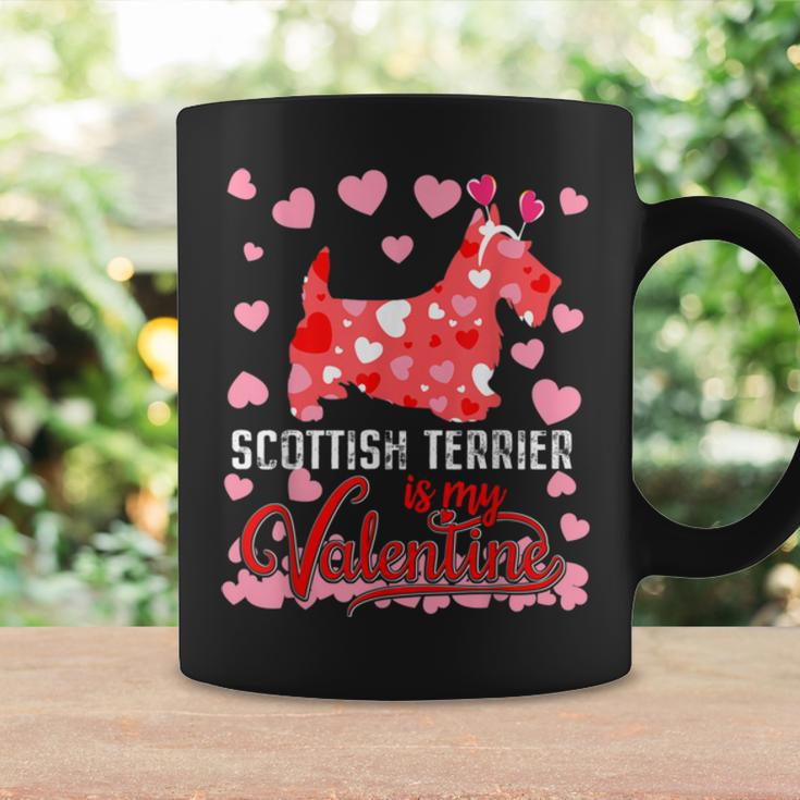 Funny Scottish Terrier Is My Valentine Dog Lover Dad Mom Coffee Mug Gifts ideas