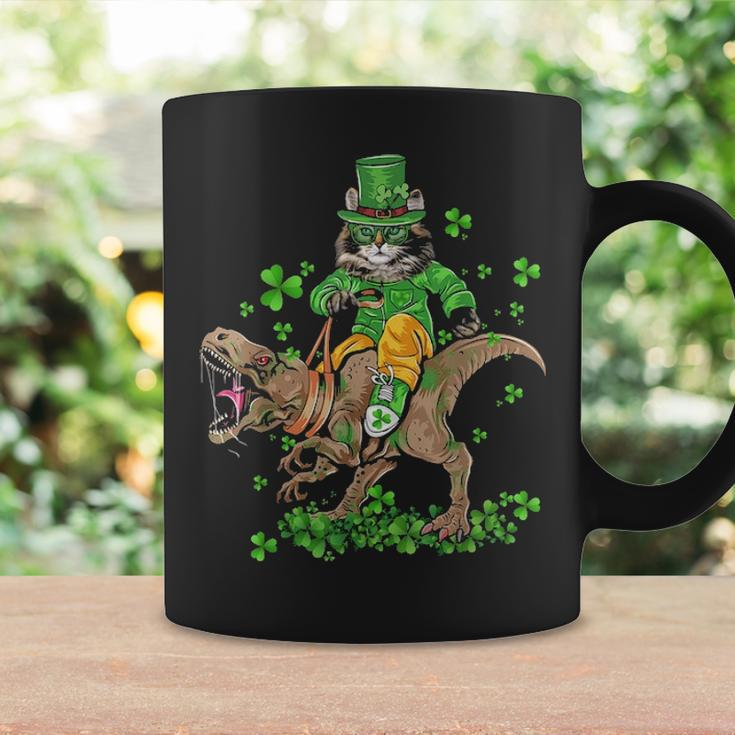 Funny St Patricks Day Irish Cat RidingRex Shamrock Coffee Mug Gifts ideas