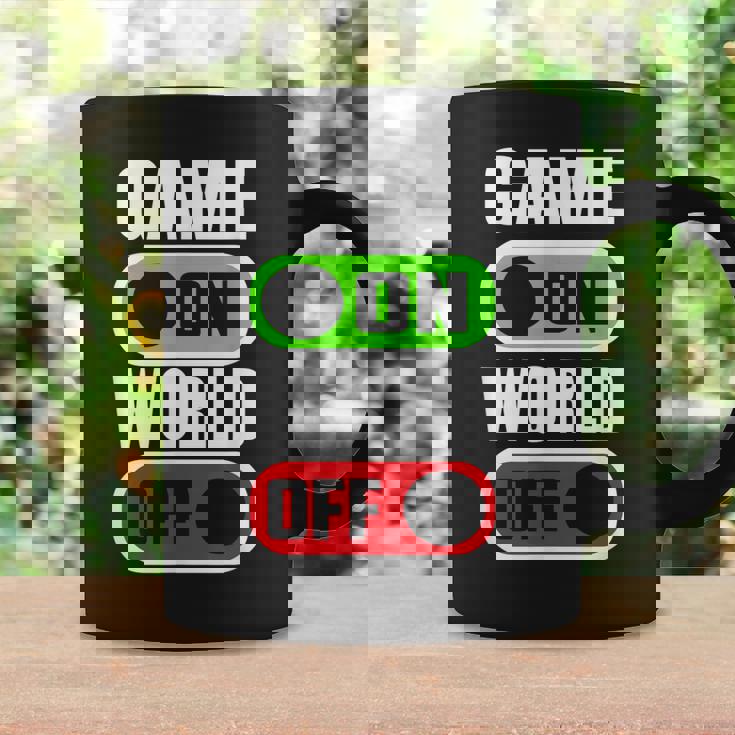Game On World Off Gamer Gaming Konsole Gamepad Zocken Tassen Geschenkideen