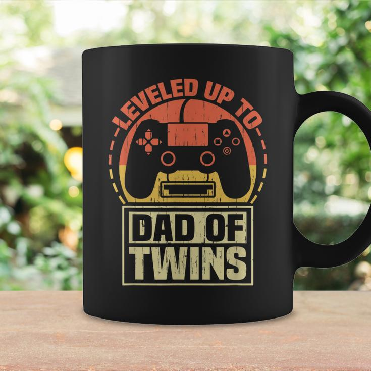 Gamer Dad Fathers Day Leveled Up To Dad Of Twins Vintage Coffee Mug Gifts ideas