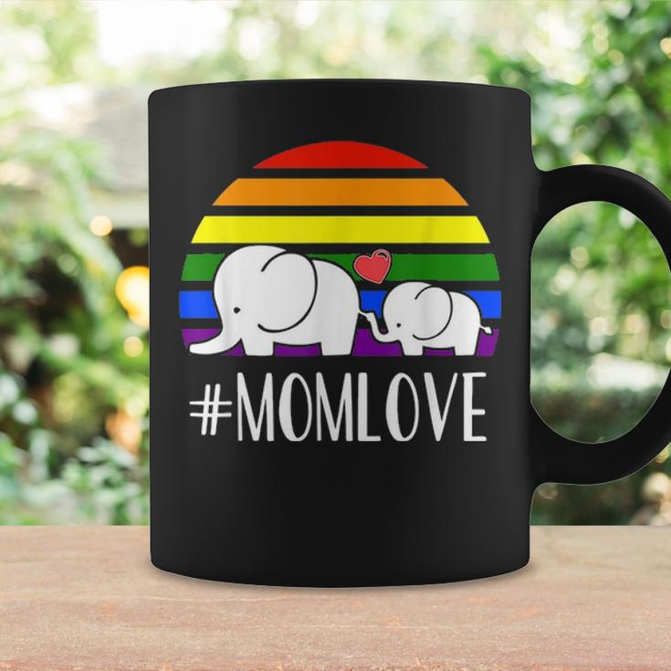 Gay Mom Love Pride Lgbt Rainbow Flag Elephant Gay Mom Gift V2 Coffee Mug Gifts ideas