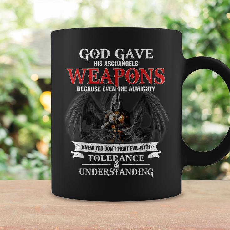 God Gave His Archangels Weapons Funny Army Veteran Warrior Coffee Mug Gifts ideas