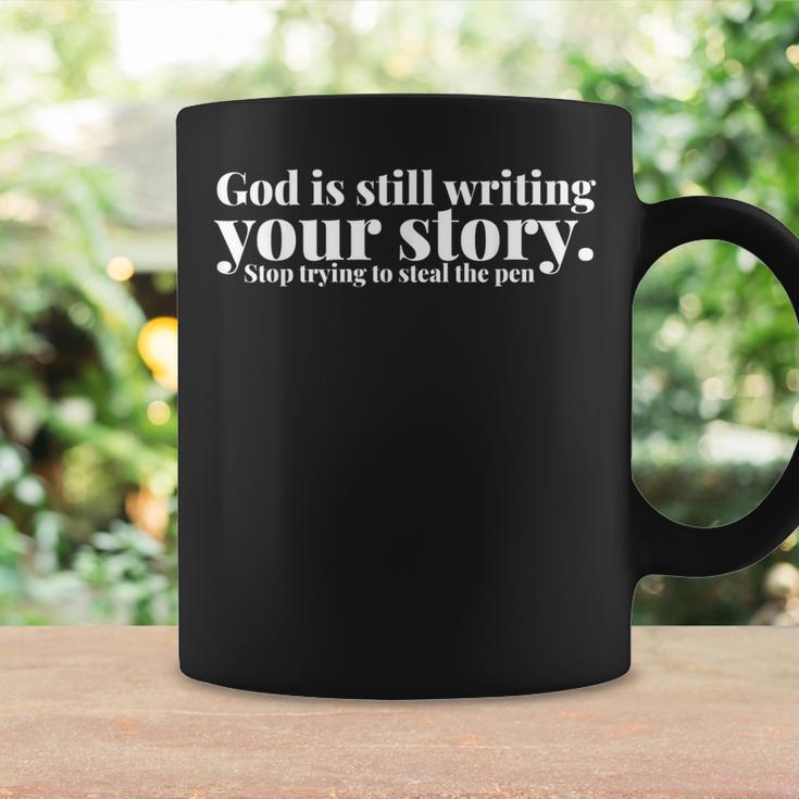 God Is Still Writing Your Story Christian Faith Jesus Cross Coffee Mug Gifts ideas