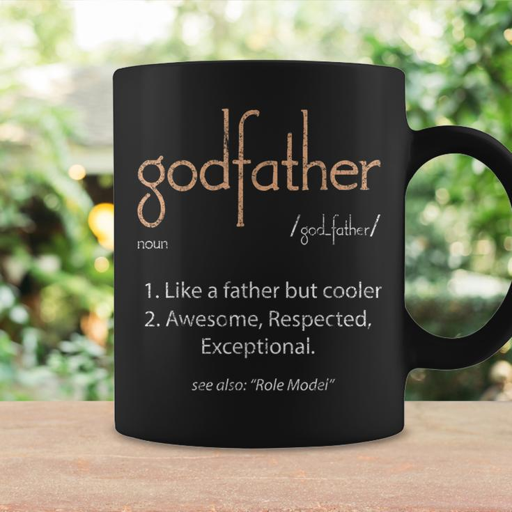 Godfather Definition Uncle Father Family Distressed Coffee Mug Gifts ideas