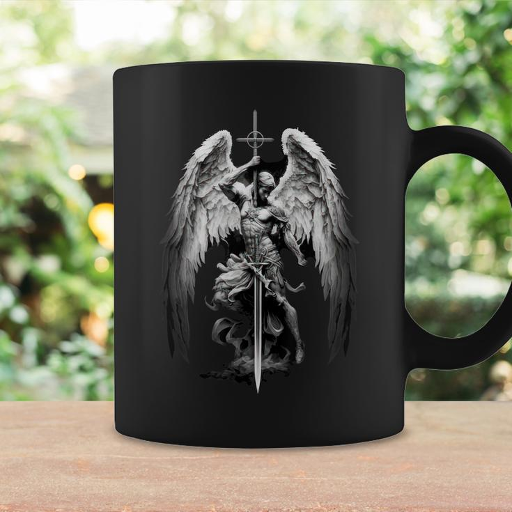 Gods Angel Gabriel Archangel With Sword Cross And Wings Coffee Mug Gifts ideas