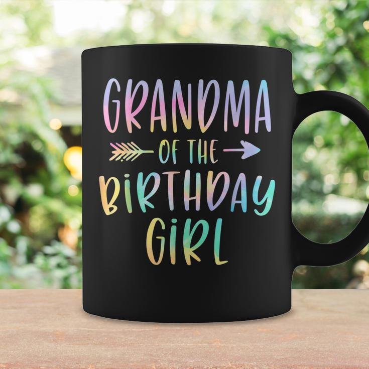Grandma Of The Birthday Girl Tie Dye Colorful Bday Coffee Mug Gifts ideas
