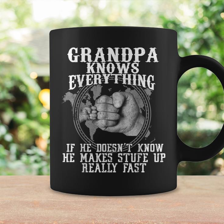 Grandpa Knows Everything If He Doesn’T Know Funny Father Day Coffee Mug Gifts ideas