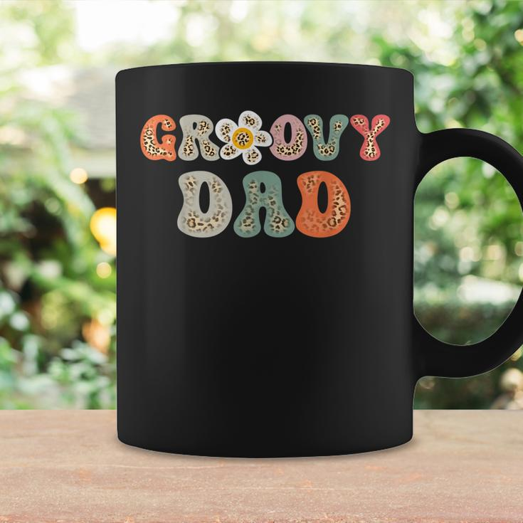 Groovy Dad Retro Leopard Colorful Flowers Design Coffee Mug Gifts ideas